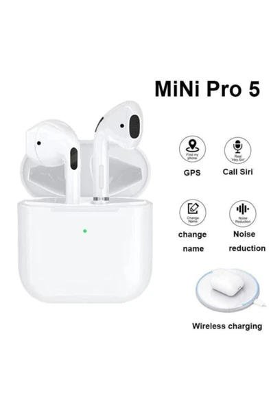 Torima Pro 5 Mini Bluetooth Uyumlu Kulaklık Beyaz - 2