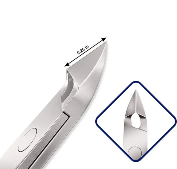 Mecno Beauty MB-TIM-003 Keskin Kenarlı Tek Yaylı Profesyonel Paslanmaz Çelik Tırnak Kesici - 3