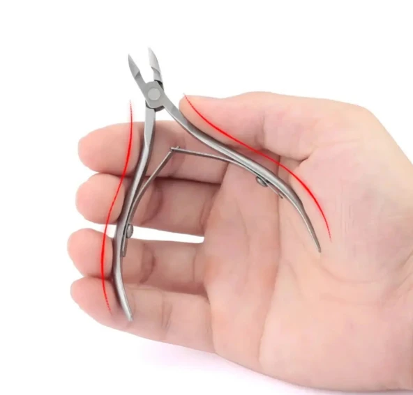 Mecno Beauty MB-TIM-002 Batık Tırnaklar İçin İdeal Paslanmaz Çelik Tırnak Eti Pensesi- Metalik Gri - 5