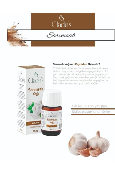Clade's Sarımsak Yağı 20 ml - 2