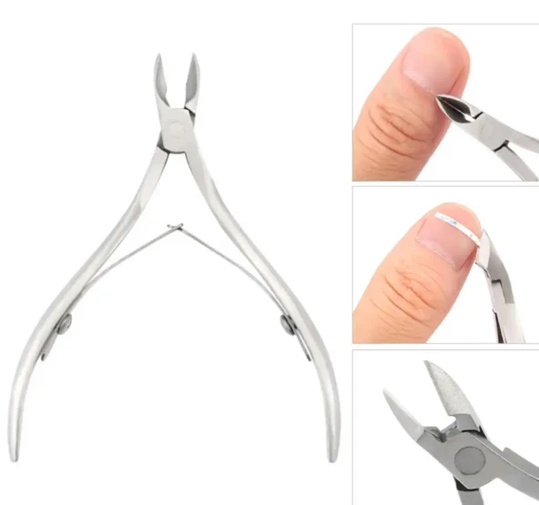 Mecno Beauty MB-TIM-002 Batık Tırnaklar İçin İdeal Paslanmaz Çelik Tırnak Eti Pensesi- Metalik Gri - 4