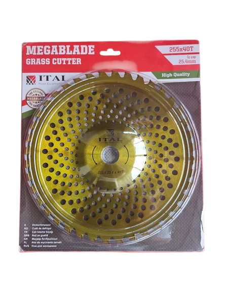 ITAL Tırpan Daire Testere – 40T x 25.4 x 255 mm | Profesyonel Gold Bombeli Disk - Resim 2