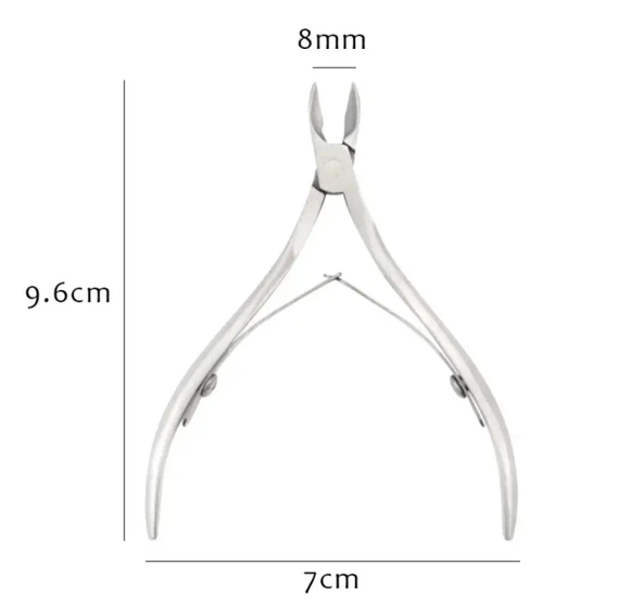 Mecno Beauty MB-TIM-002 Batık Tırnaklar İçin İdeal Paslanmaz Çelik Tırnak Eti Pensesi- Metalik Gri - 2