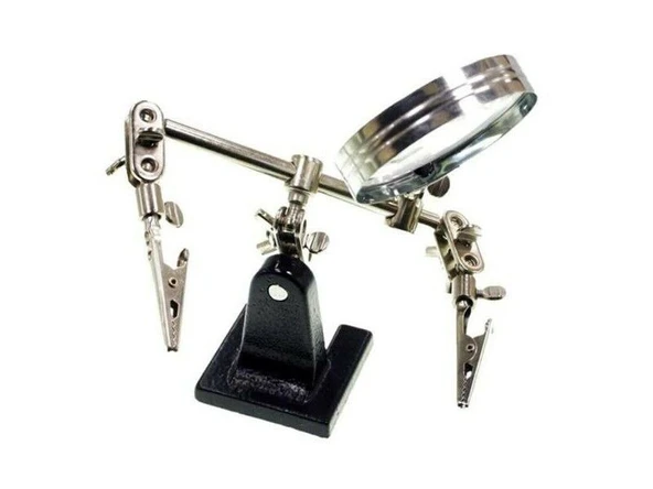 WellHise WH-805 Lehim Yardımcı Standı – Büyüteçli Üçüncü El Aparatı - 2