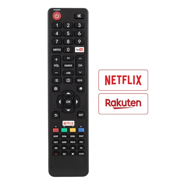 Weko KL Tesla 06-532W54-TLA1XS Youtube-Netflix Tuşlu LCD LED TV Kumanda - 2