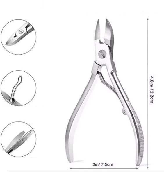 Mecno Beauty MB-TIM-003 Keskin Kenarlı Tek Yaylı Profesyonel Paslanmaz Çelik Tırnak Kesici - 4