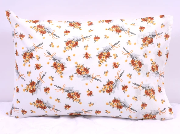 SARI ÇİÇEK DESENLİ KAPAKLI 2'Lİ 50x70 YASTIK KILIFI ürün görseli 1