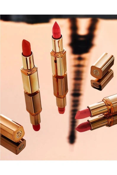 L'Oreal Paris Color Riche Saten Bitişli Ruj - 163 Orange Magique - Resim 7