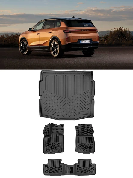 Rizline Opel Grandland Elektrikli 2025 ve Sonrası 3D Paspas ve Alt Bagaj Havuzu Set ürün görseli