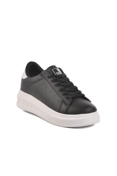 Aspor Siyah Beyaz Bağcıklı Kadın Sneaker - 3