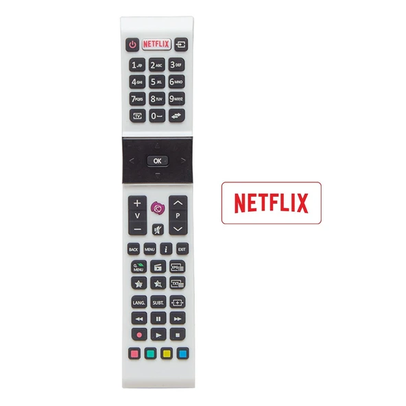 Profilo Netflix Tuşlu Beyaz Lcd Led Tv Kumanda - Resim 2