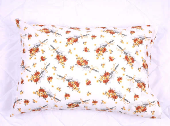 SARI ÇİÇEK DESENLİ KAPAKLI 2'Lİ 50x70 YASTIK KILIFI - Resim 4