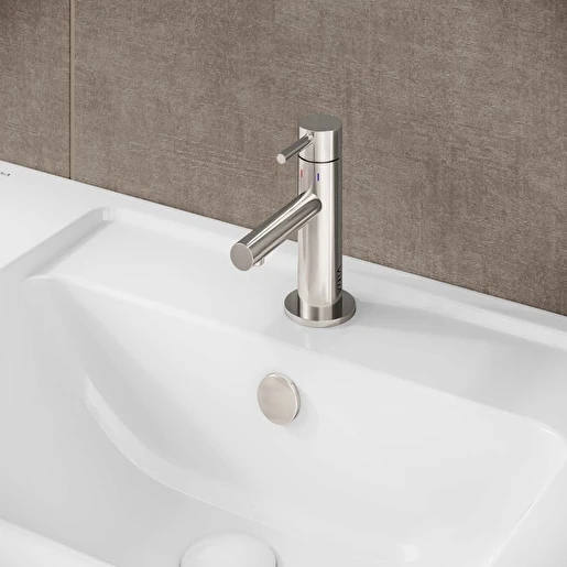VitrA Origin A42555 Lavabo Bataryası, Kısa, Krom - Resim 3
