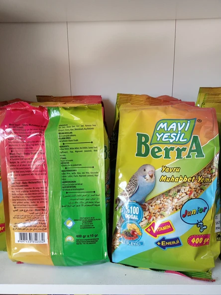 MAVİ YEŞİL YAVRU MUHABBET KUŞ YEMİ 400 GRAM - 1