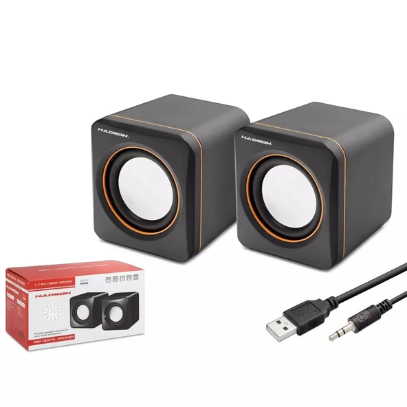 Hadron Hd6049 Bilgisayar Hoparlörü 1+1 Siyah
