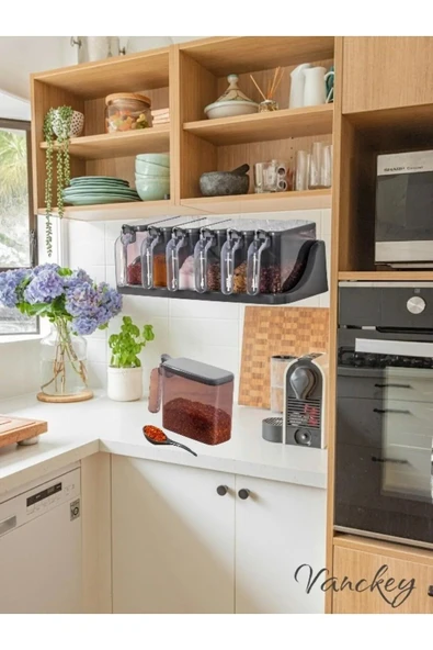 Online Kapında 6 Lı Standlı Kendinden Yapışkanlı Baharatlık - Resim 2