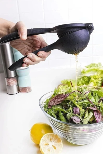 Online Kapında Online Kapında3'lü Set Paslanmaz Metal Limon Sıkacağı, Sarımsak Ezici, Çok Fonksiyonlu Mutfak Makası - Resim 2