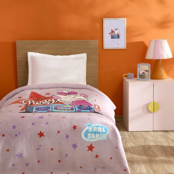 Karaca Home X Kral Şakir Canan Karaoke Party Tek Kişilik Battaniye - Resim 3