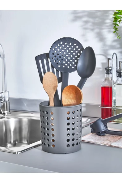 ARMESE Tezgah Üstü Kaşıklık Servis Standı Dik Kaşıklık Düzenleyici 13x12 - Resim 3