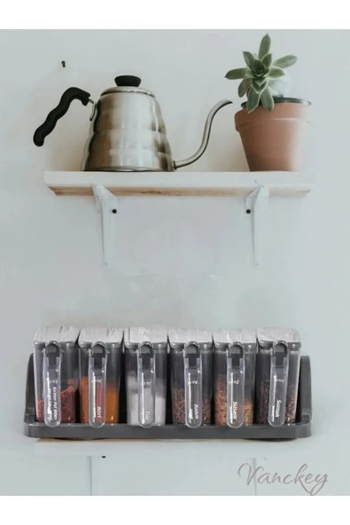 Online Kapında 6 Lı Standlı Kendinden Yapışkanlı Baharatlık - Resim 3