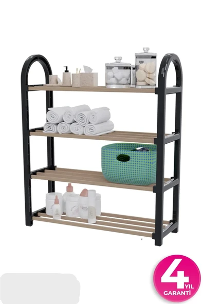 Online Kapında Lüks 4 Katlı Süper Kalite Siyah Saksılık - Resim 2