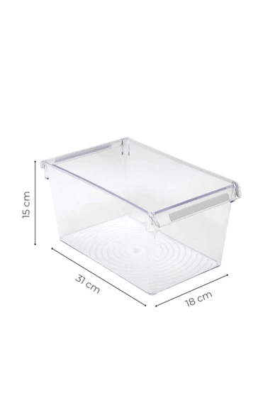 Online Kapında Lüks 2 Li̇ Buzdolabı Ve Dolap Içi Düzenleyici Kapaklı Kutu - Resim 3