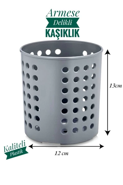 ARMESE Tezgah Üstü Kaşıklık Servis Standı Dik Kaşıklık Düzenleyici 13x12 - Resim 2