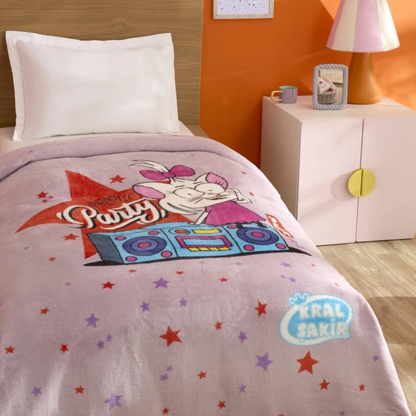 Karaca Home X Kral Şakir Canan Karaoke Party Tek Kişilik Battaniye - Resim 2