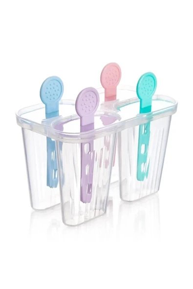 Online Kapında 4'lü Lüks Renkli Meybuz Dondurma Buz Kalıbı Çocuk Dondurma Kalıbı - 2