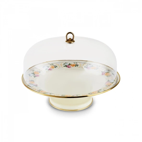 Karaca Viyan Emaye Kek Fanusu 31 cm - Resim 2