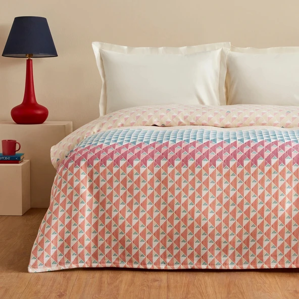 Karaca Home Dace %100 Pamuk Çift Kişilik Tek Pike Multicolor PP - Resim 3