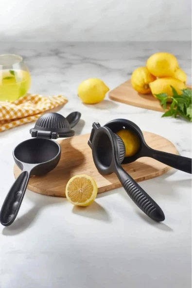 Online Kapında Döküm Limon Sıkacağı/ Çelik Sarımsak Ezeceği 2'li Set - Resim 2