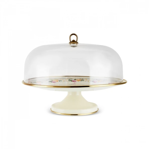 Karaca Viyan Emaye Kek Fanusu 31 cm - Resim 3