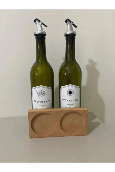 Online Kapında 2 Adt Amber750ml Yağlık YağdanlıkDamlatmaz SızdırmazSosluk Sirkelik 1 Adt Ahşap Stand ürün görseli 1