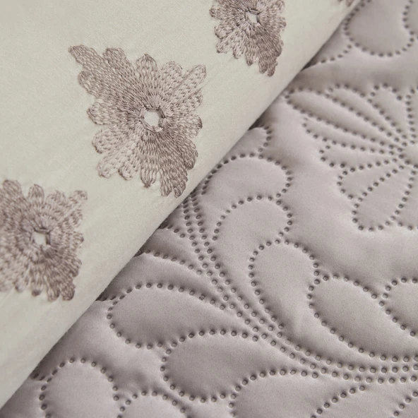 Karaca Home Glory Çift Kişilik %100 Pamuk 7 Parça Düet Set Pembe - 6