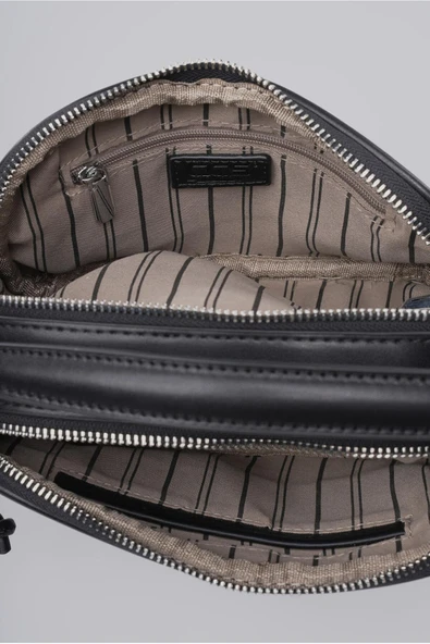 ÇÇS Siyah Kadın El ve Omuz Çantası 17830 - Resim 7