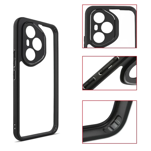 Honor 400 Pro Kılıf Kamera Korumalı Şeffaf Arka Yüzey Zore New Roll Kapak - 7