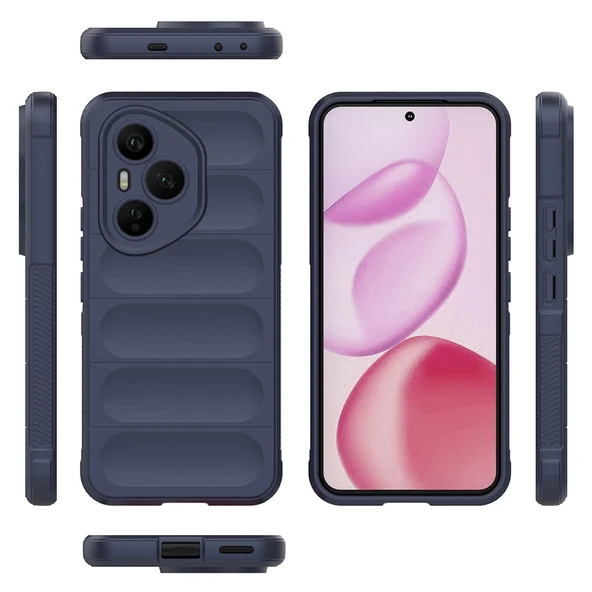 Honor 400 Pro Kılıf Esnek TPU Oyuklu Arka Yüzey Tasarımlı Zore Etnik Silikon Kapak - 2