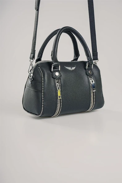 ÇÇS Siyah Kadın El ve Omuz Çantası 17822 - Resim 4