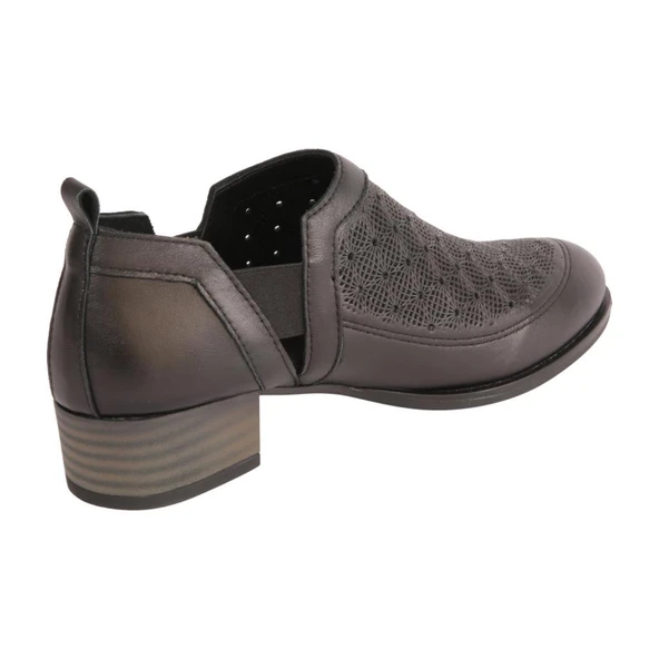 MAMMAMİA D25YA-7360 KISA TOPUK BOTİ DERİ KADIN AYAKKABI - Resim 3