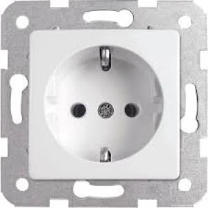 VİKO LİNNERA TOPRAKLI PRİZ BEYAZ ÇERÇEVE HARİÇ ürün görseli 1