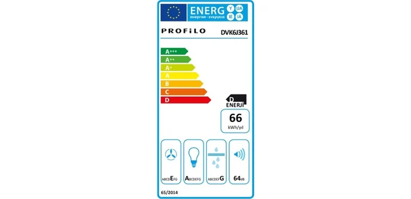 Profilo DVK6J361 Siyah Duvar Tipi Davlumbaz - 5