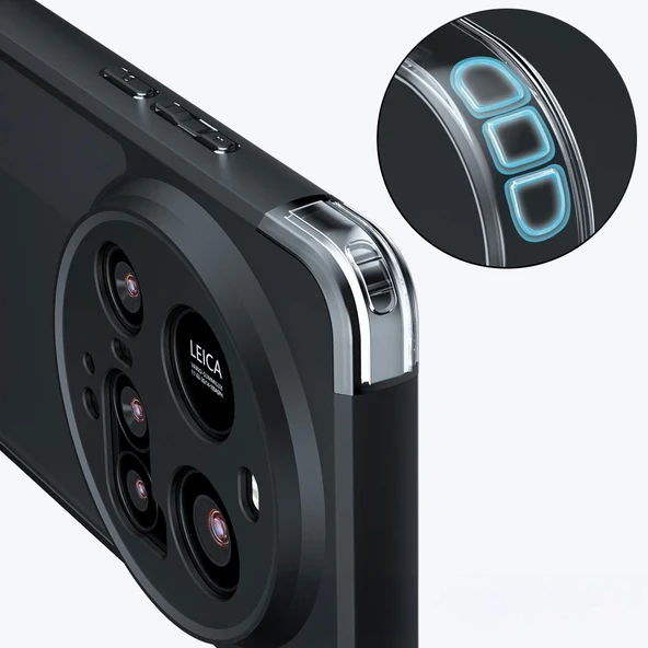 Xiaomi 15 Ultra Kılıf Kamera Korumalı Şeffaf Arka Yüzey Zore New Roll Kapak - 3