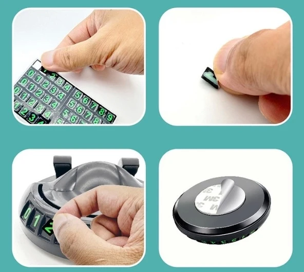 DİYARI FIRSAT 360° Dönebilen Yapışkanlı Numaratörlü Araç Telefon Tutucu - 2