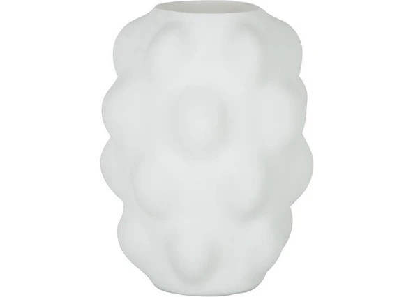 Beyaz Kabarcık Cam Vazo 2 18,5*18,5*28 cm AK.JK0031 - 1