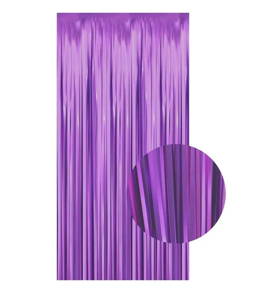 Mor Masa Eteği, 2 Adet Mor Arka Fon - Resim 2