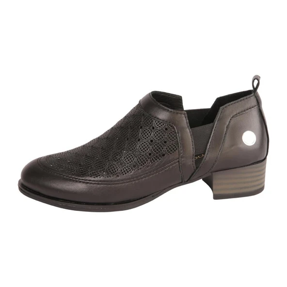 MAMMAMİA D25YA-7360 KISA TOPUK BOTİ DERİ KADIN AYAKKABI - Resim 4