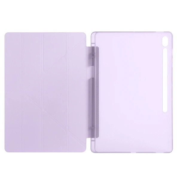 Galaxy Tab S10 FE Plus Kılıf Zore Tri Folding Kalem Bölmeli Standlı Kılıf - 11