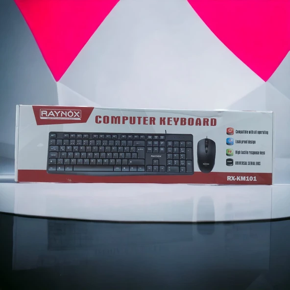 RAYNOX RX-KM101 USB Q KABLOLU KLAVYE&MOUSE SET - Resim 2