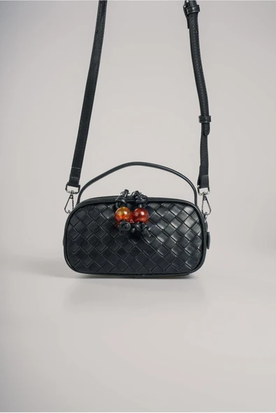 ÇÇS Siyah Kadın El ve Omuz Çantası 17830 - Resim 4